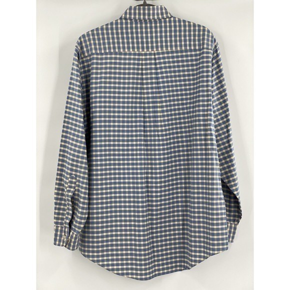 BROOKS‎ BROTHERS Men's Long Sleeve Button Down Blue/Yellow Check Shirt Medium - Picture 3 of 8